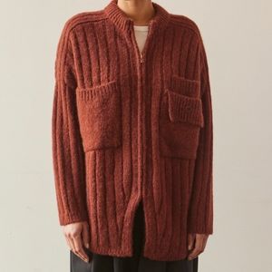 Nwt cordera alpaca polo jacket in chutney